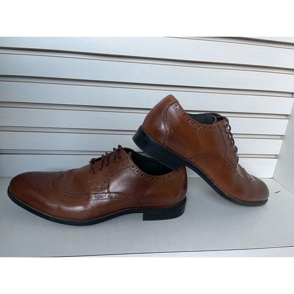 Men’s Stacy Adams Wingtips Leather Dress Shoe Size 11W - Picture 5 of 6